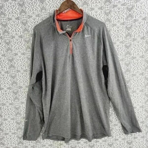 Nike Dri - Fit mock neck athletic pullover shirt men's XXL